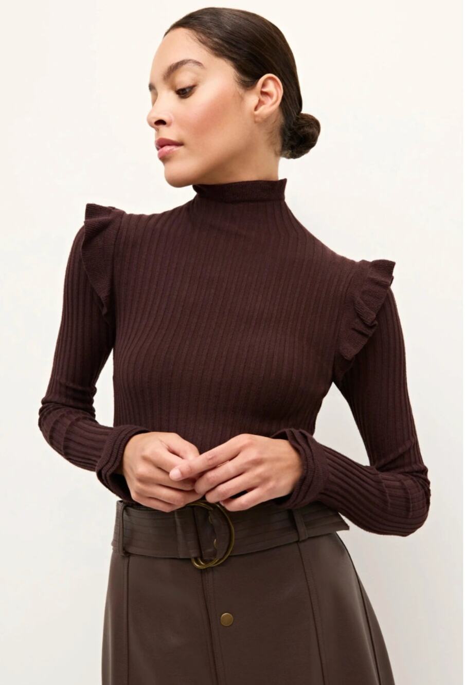 MARIE OLIVER NWT Tinley Turtleneck Dusk Sweater in Plum // XS